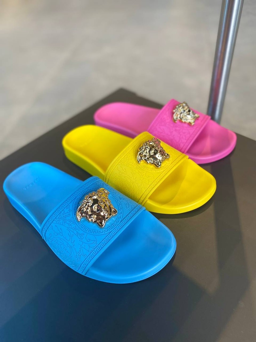 VERSACE Slides front view - Women's luxury Shoes