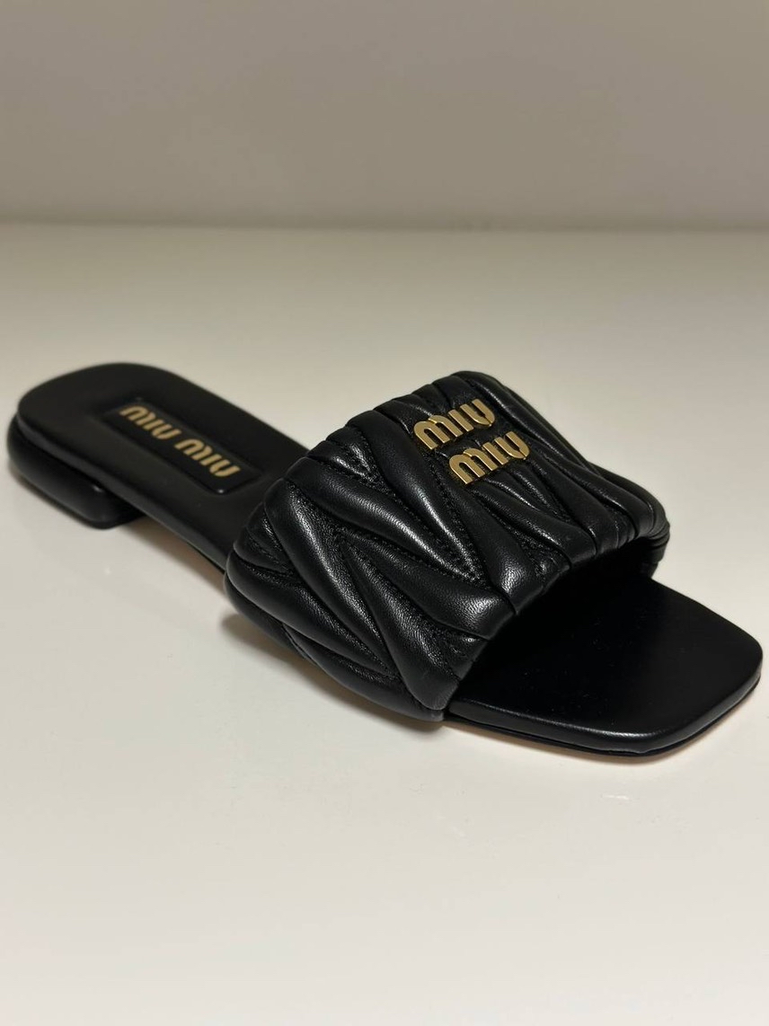 MIU MIU Slides front view - Women's luxury Shoes