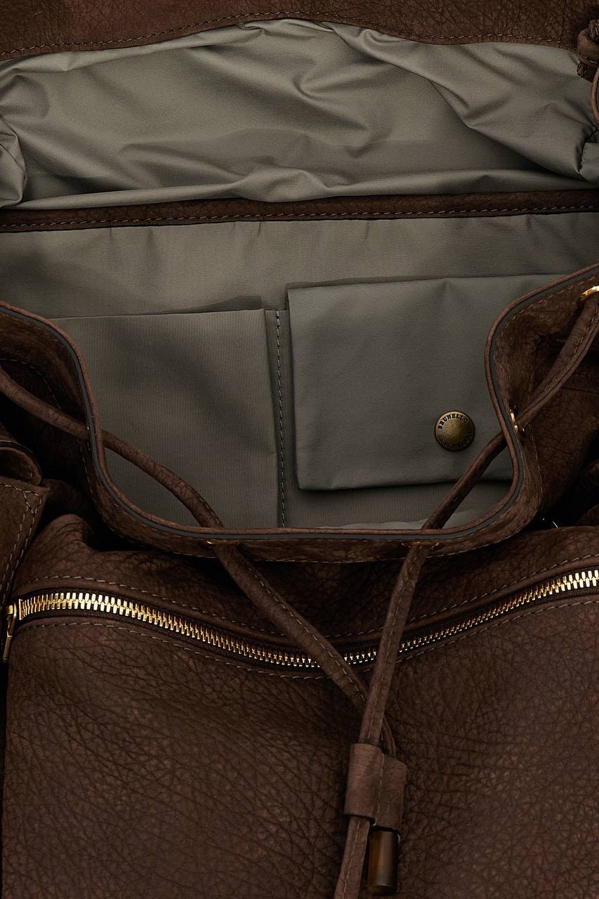 BRUNELLO CUCINELLI Backpack side view - Men's luxury Bags