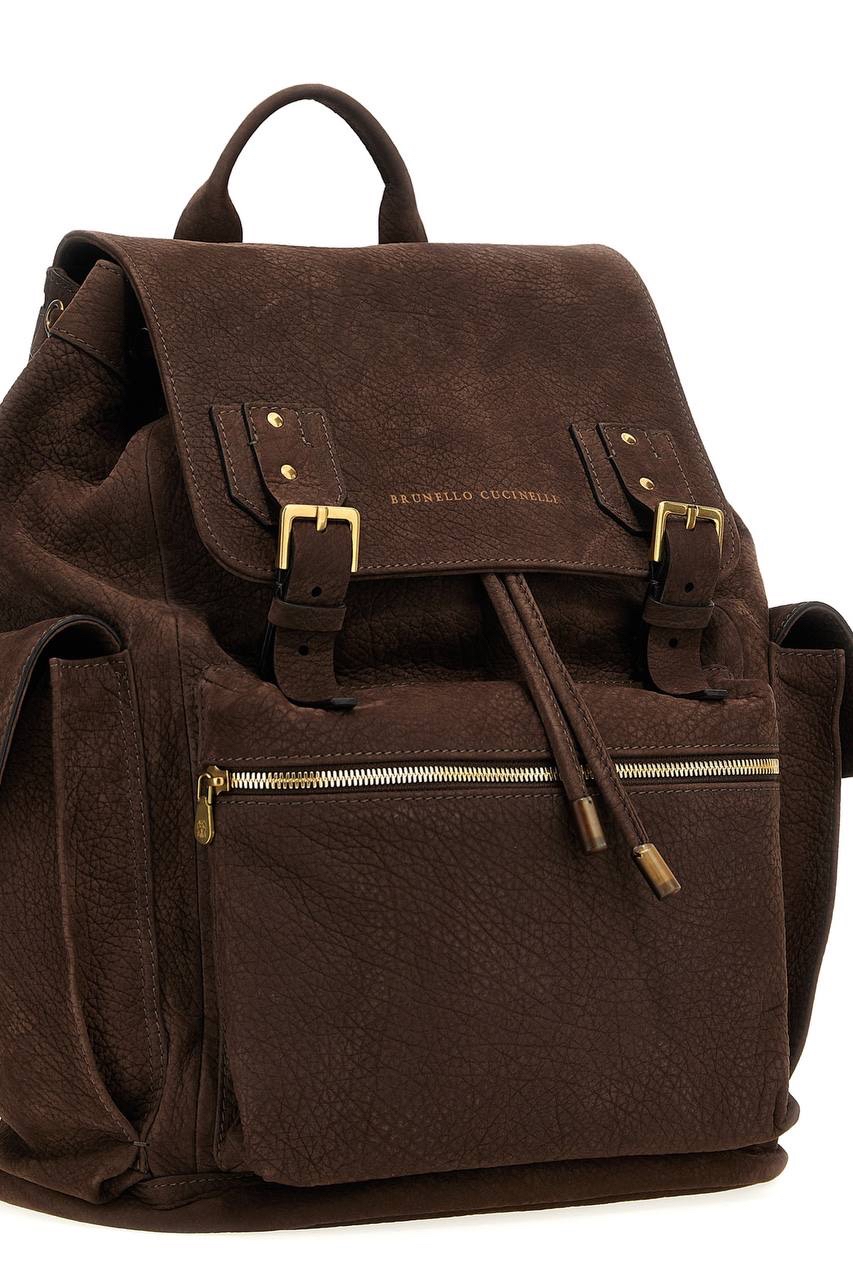 BRUNELLO CUCINELLI Backpack side view - Men's luxury Bags