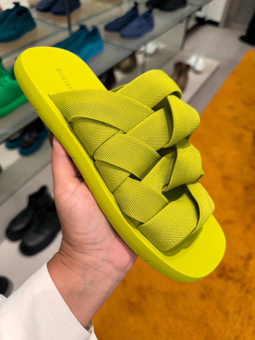 BOTTEGA VENETA Slides front view - Men's luxury Shoes