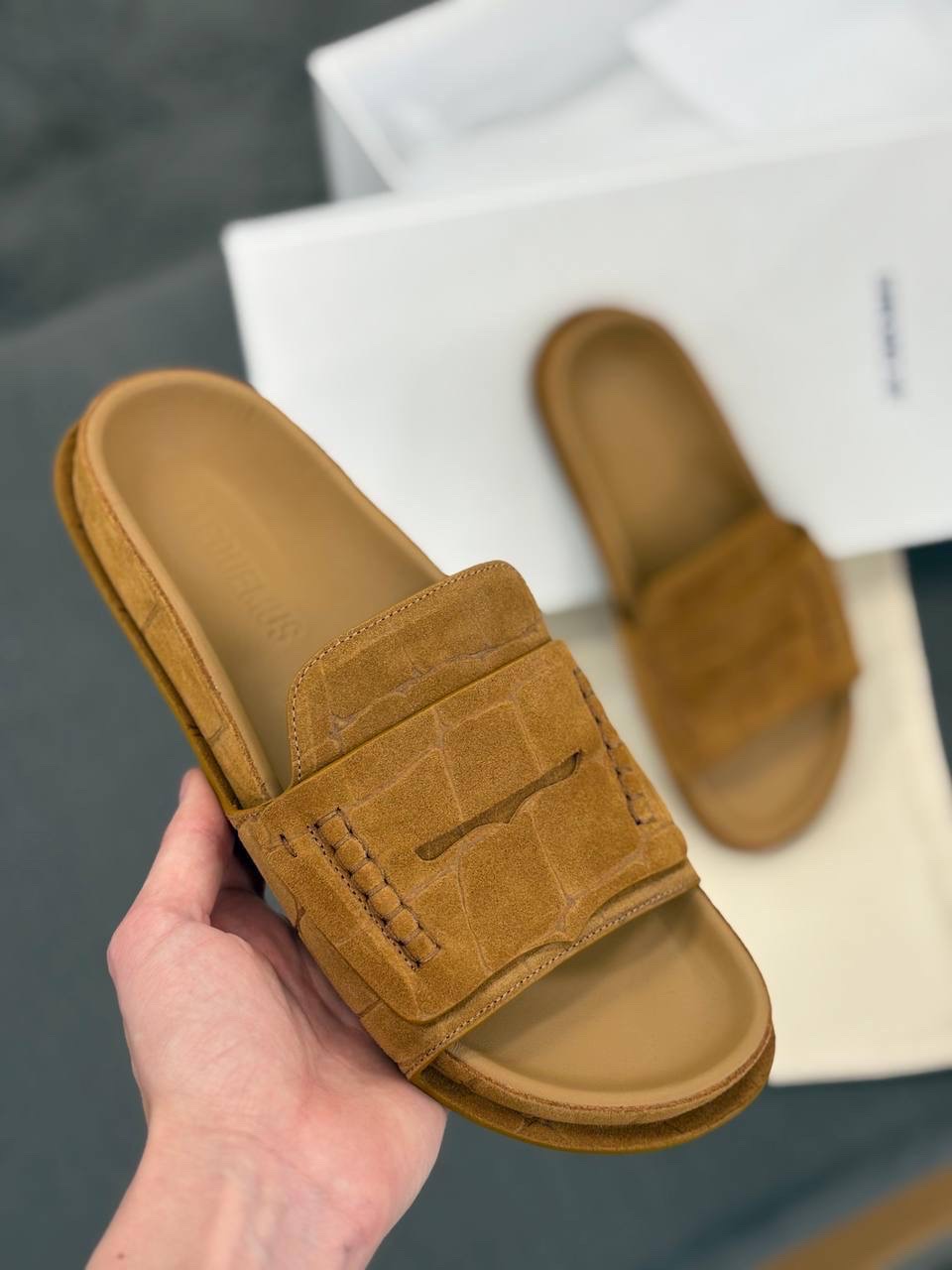 JACQUEMUS Slides side view - Women's luxury Shoes