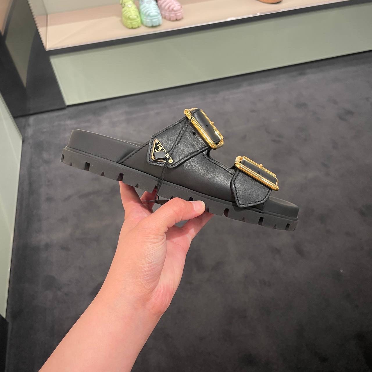 PRADA Slides side view - Women's luxury Shoes