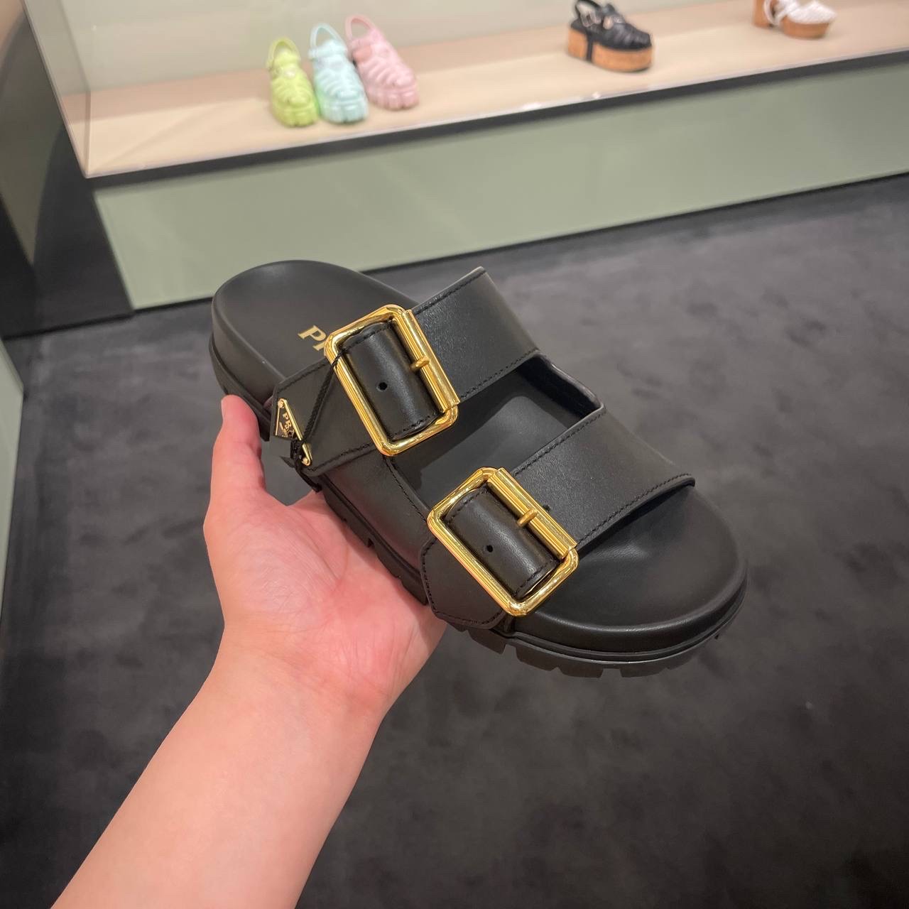 PRADA Slides front view - Women's luxury Shoes