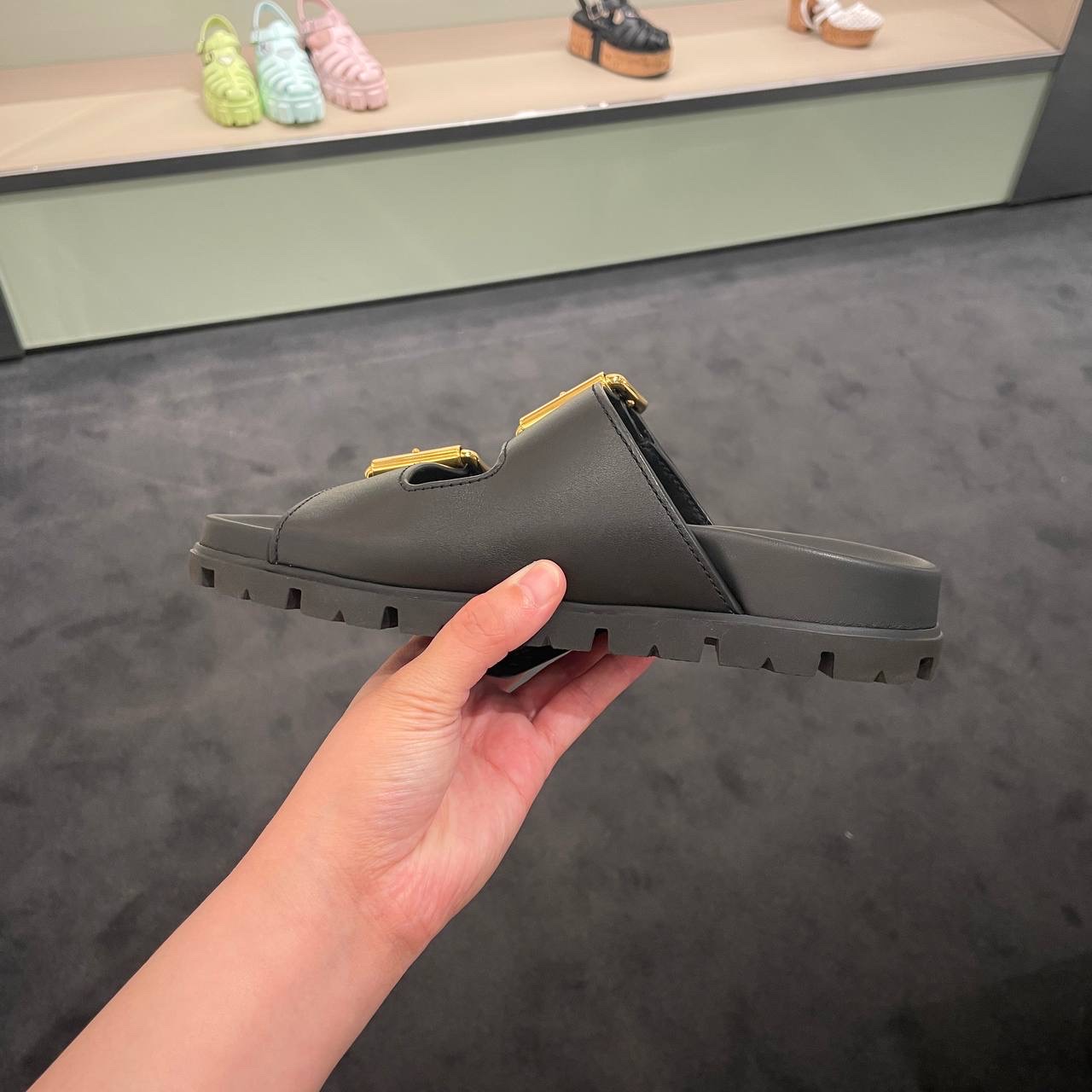 PRADA Slides side view - Women's luxury Shoes