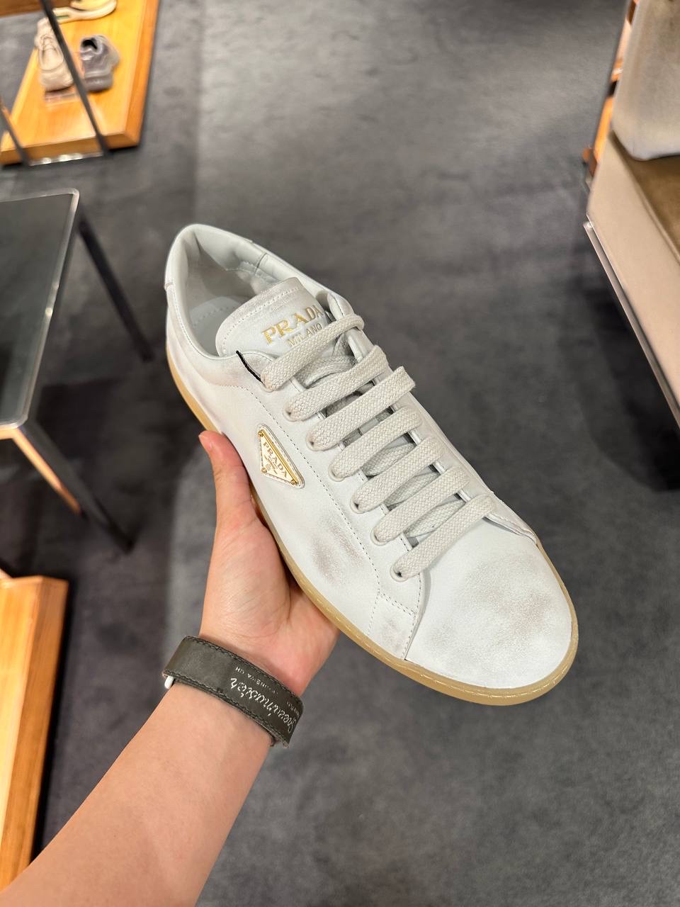 PRADA Sneakers side view - Women's luxury Shoes