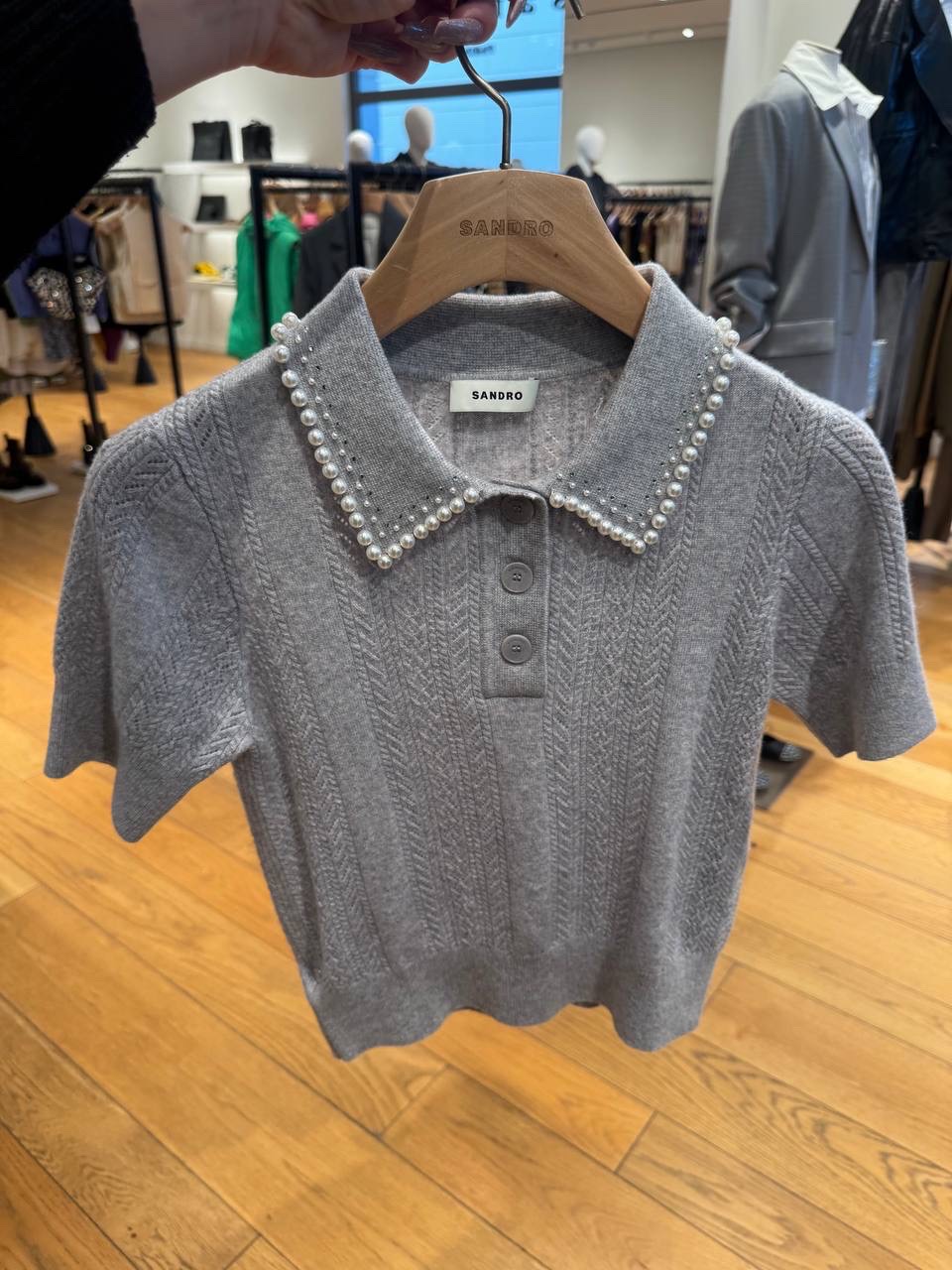 SANDRO T-shirt and Polo front view - Women's luxury Clothes
