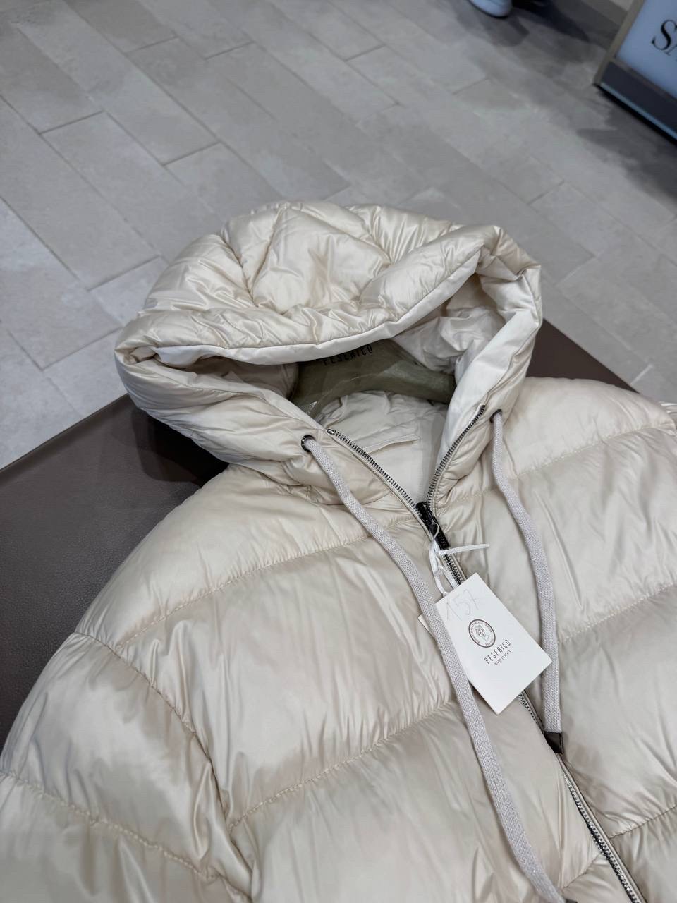 PESERICO Down jacket side view - Women's luxury Clothes