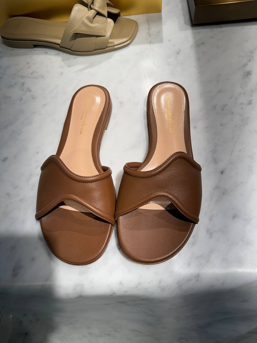 GIANVITO ROSSI Slides front view - Women's luxury Shoes