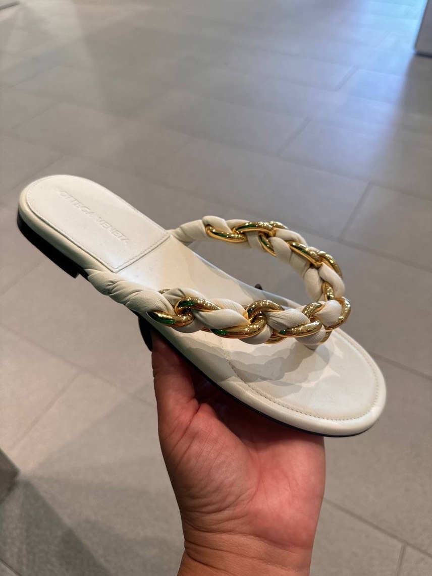 BOTTEGA VENETA Slides front view - Women's luxury Shoes
