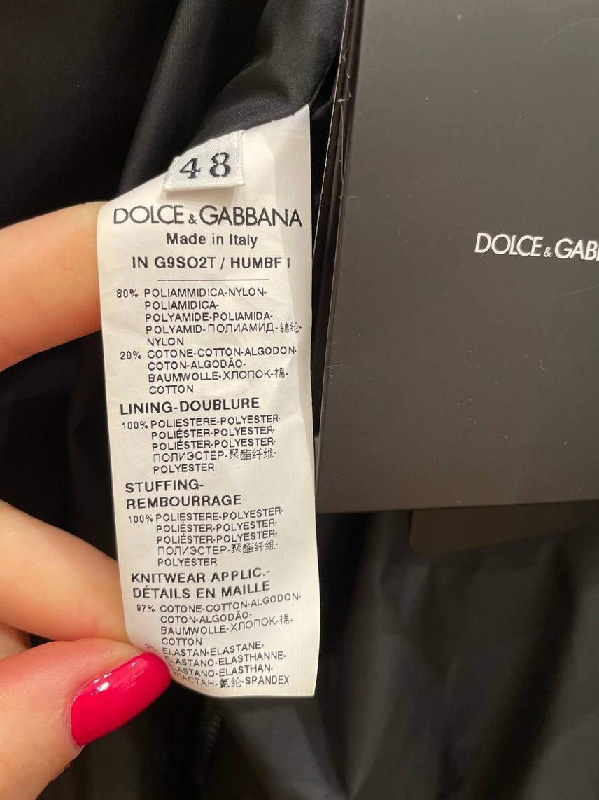 DOLCE & GABBANA Down jacket side view - Men's luxury Clothes