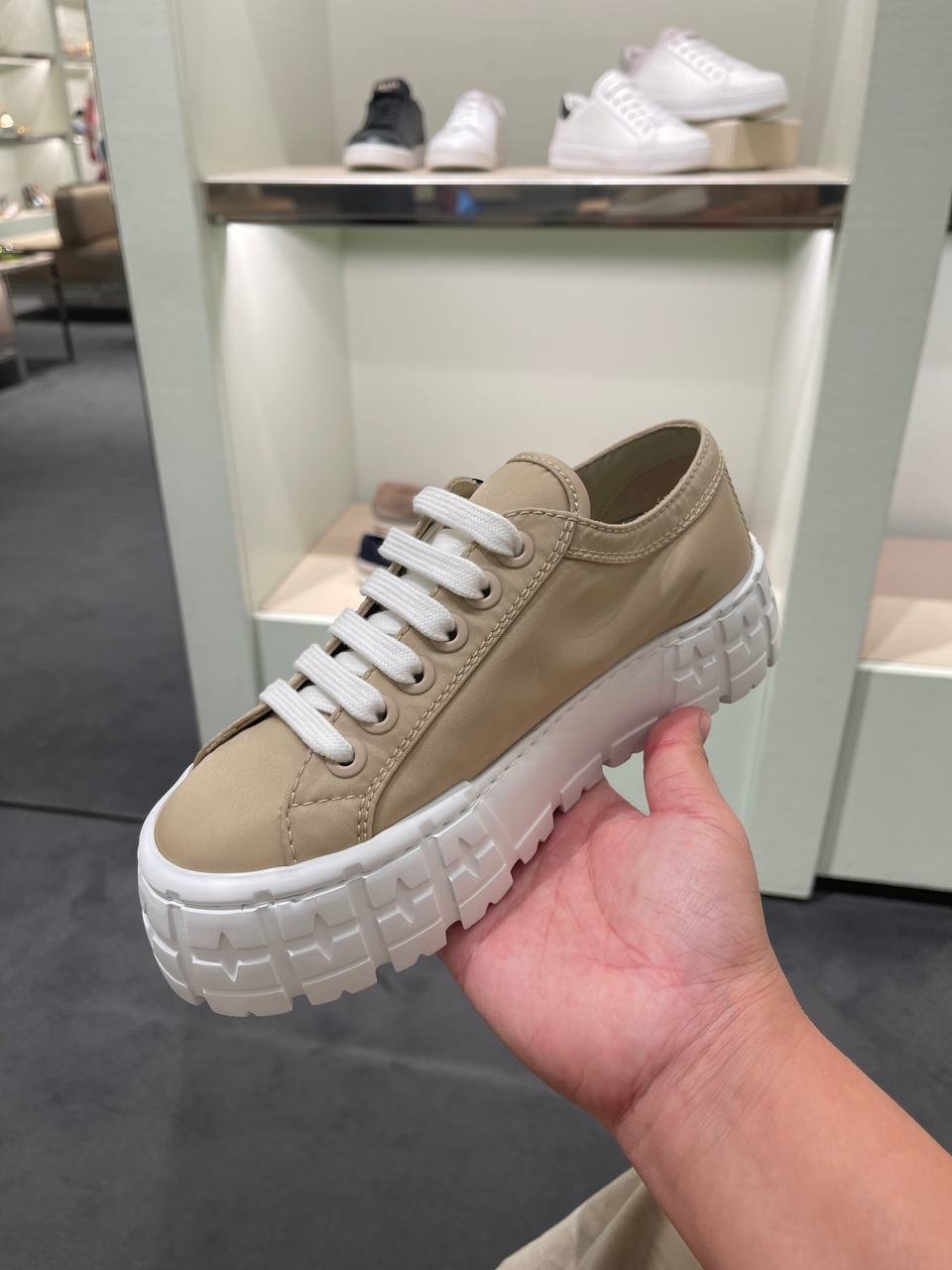 PRADA Sneakers side view - Women's luxury Shoes