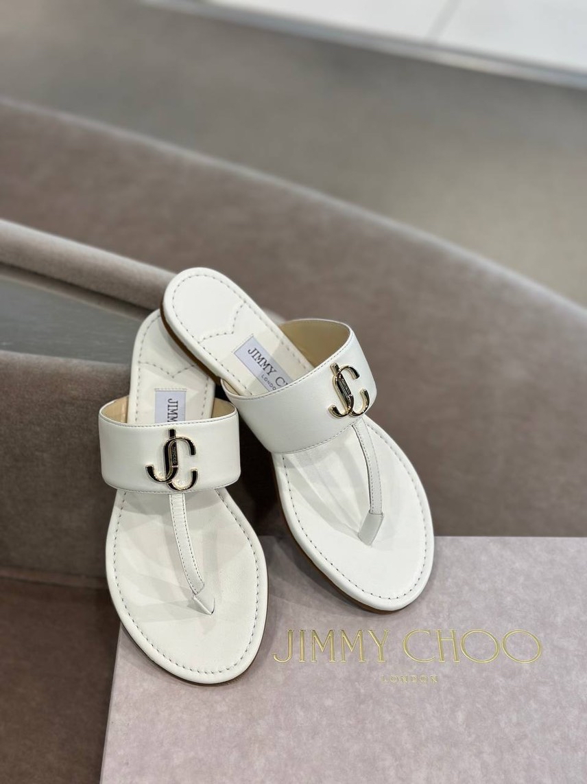 JIMMY CHOO Slides front view - Women's luxury Shoes