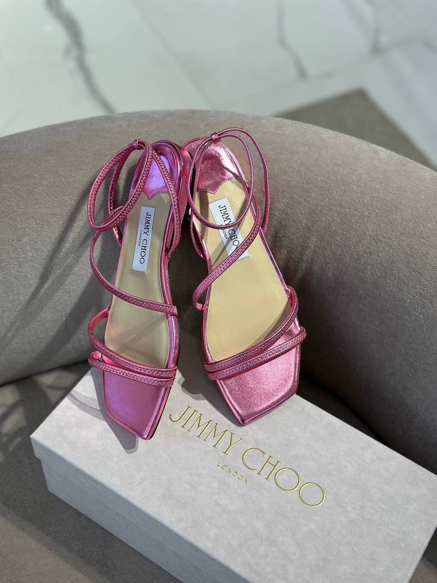 JIMMY CHOO Slides side view - Women's luxury Shoes