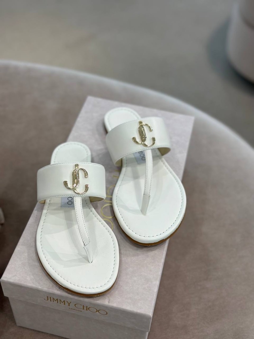 JIMMY CHOO Slides side view - Women's luxury Shoes