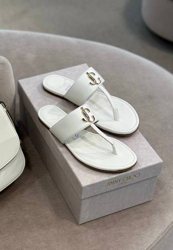 JIMMY CHOO Slides side view - Women's luxury Shoes