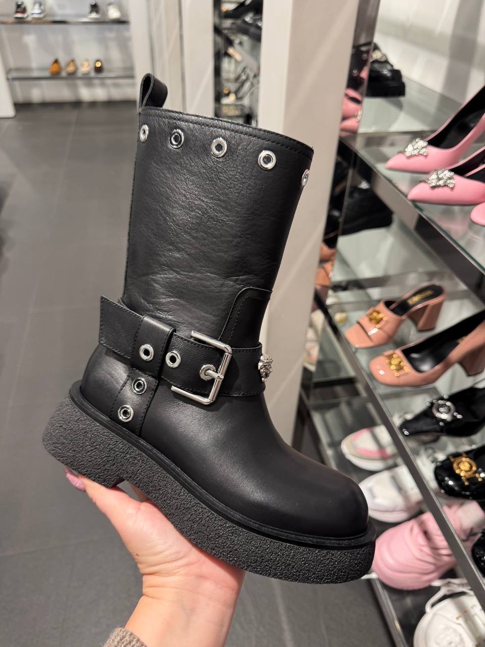 VERSACE Boots front view - Women's luxury Shoes