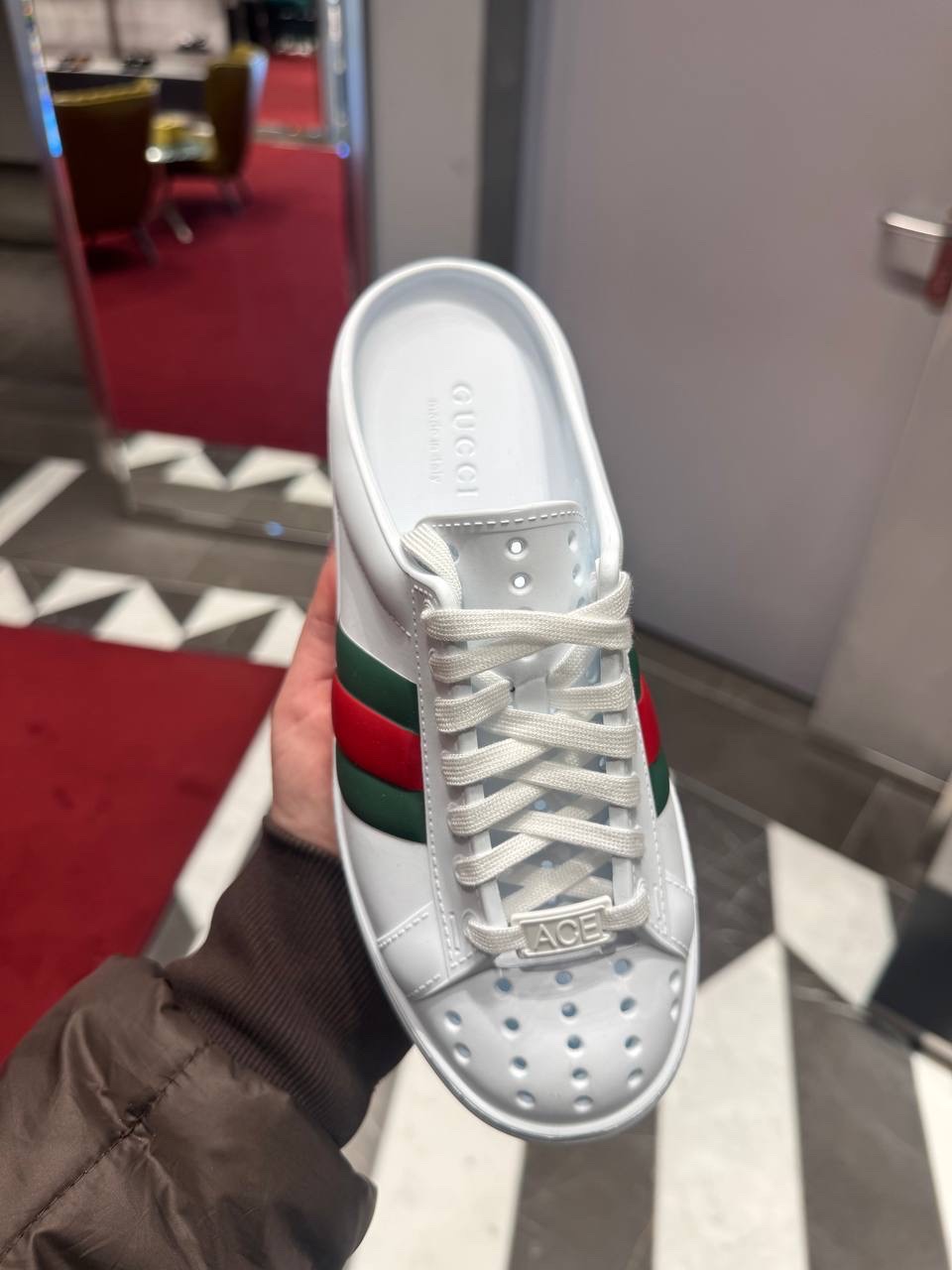 GUCCI Mules side view - Women's luxury Shoes