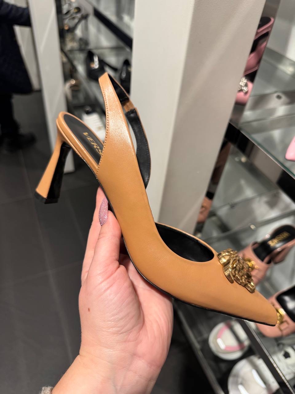 VERSACE Sandals side view - Women's luxury Shoes