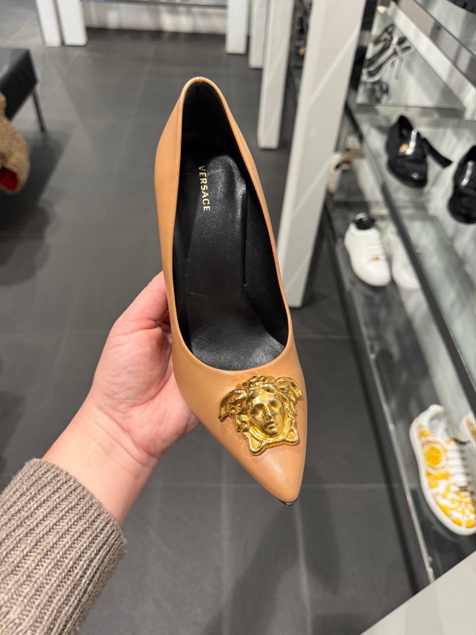 VERSACE Pumps side view - Women's luxury Shoes