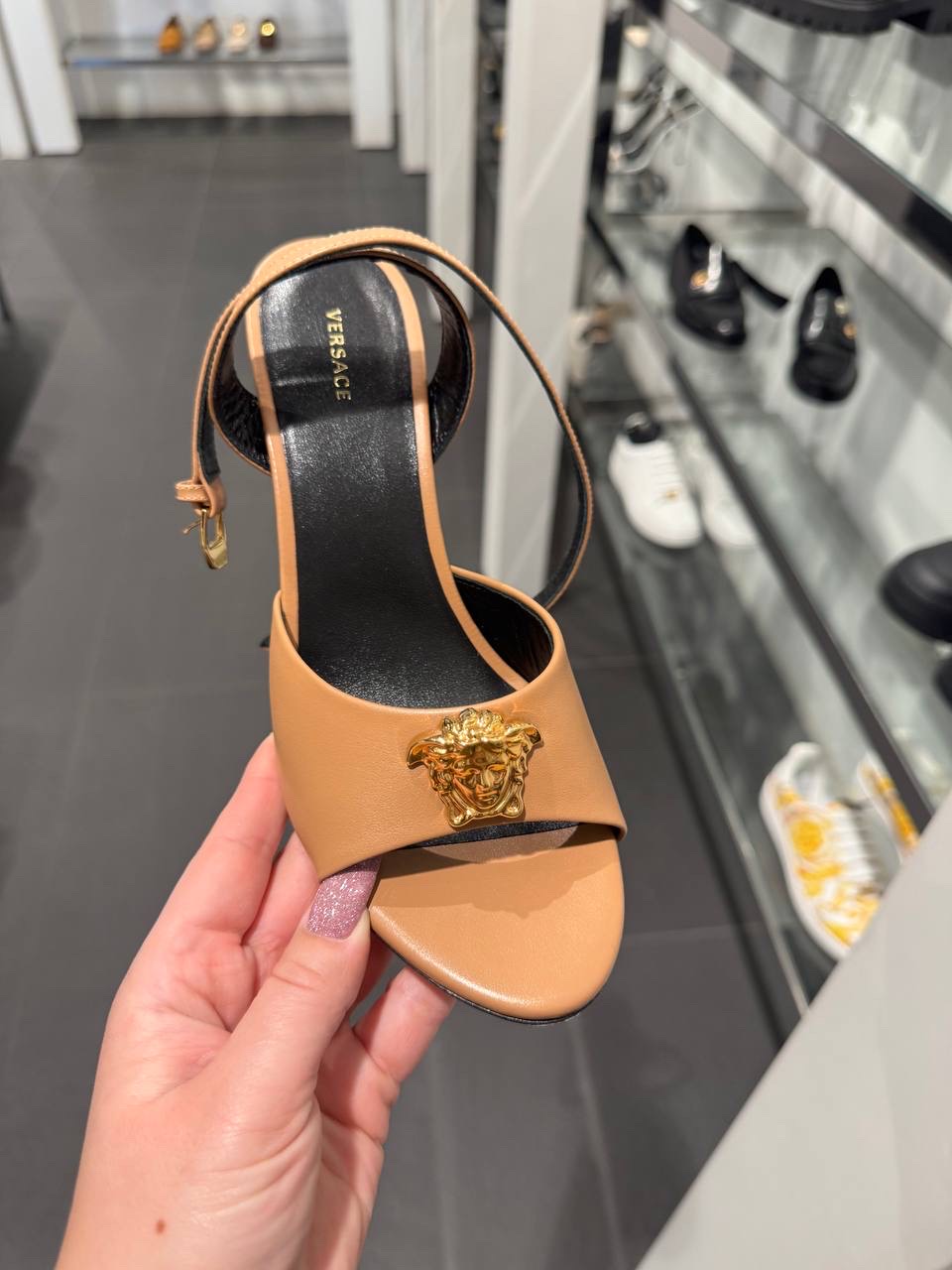 VERSACE Sandals side view - Women's luxury Shoes