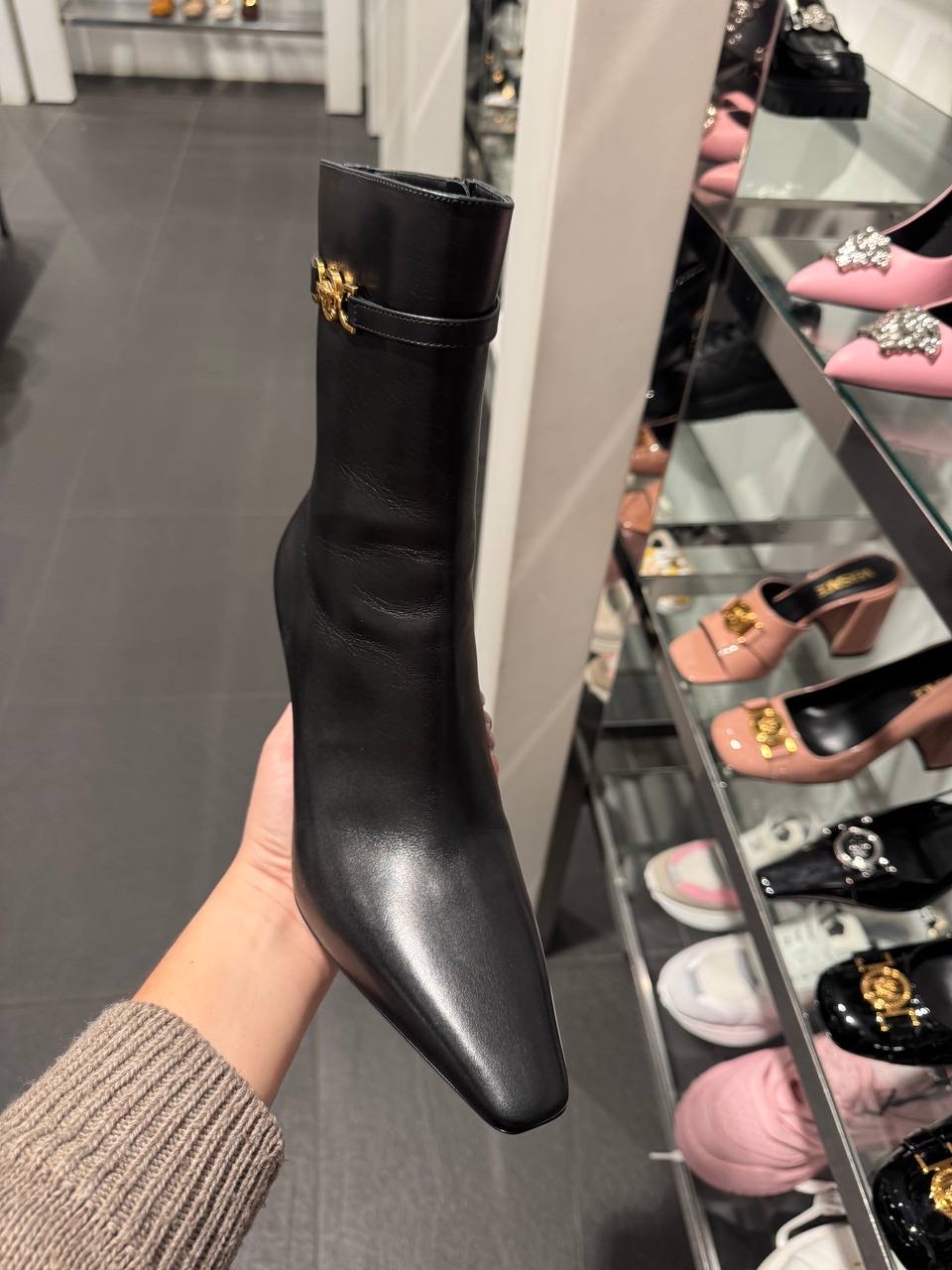 VERSACE Boots side view - Women's luxury Shoes