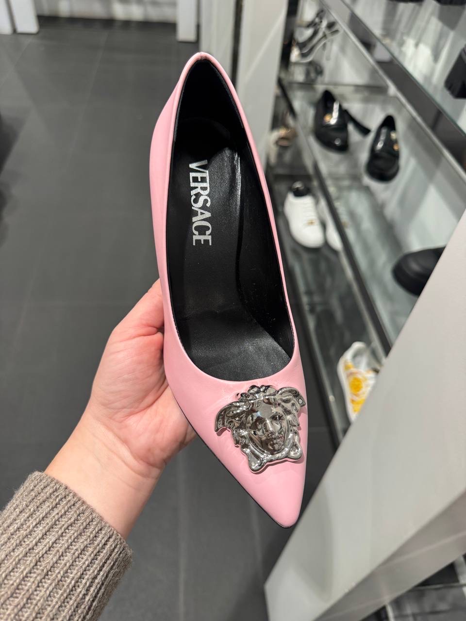 VERSACE Pumps side view - Women's luxury Shoes