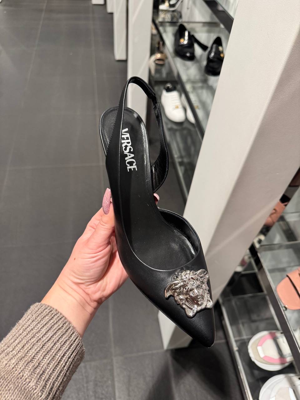 VERSACE Sandals side view - Women's luxury Shoes