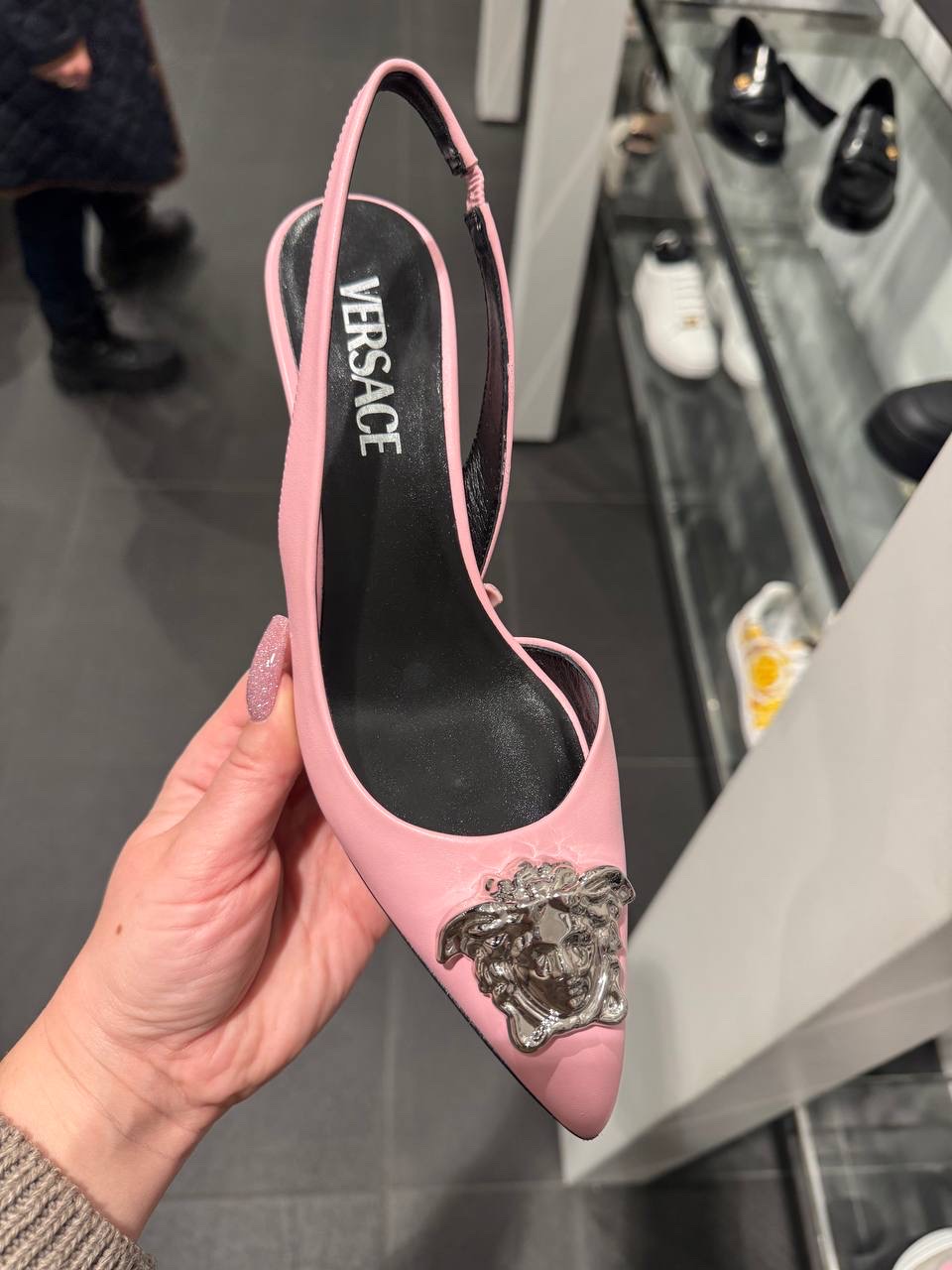 VERSACE Sandals side view - Women's luxury Shoes