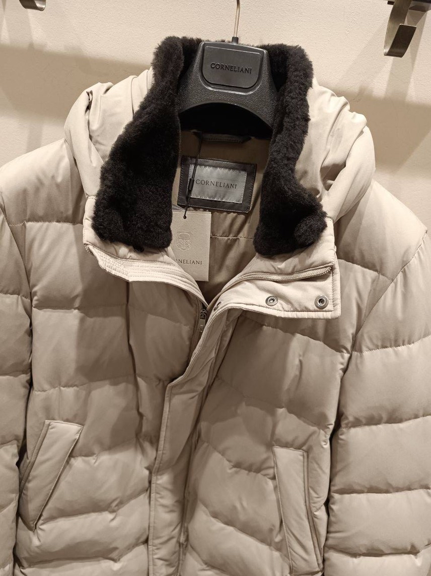 CORNELIANI Down jacket side view - Men's luxury Clothes