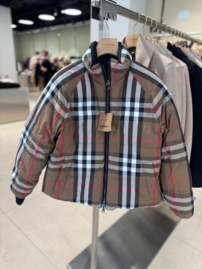 BURBERRY Down jacket front view - Women's luxury Clothes