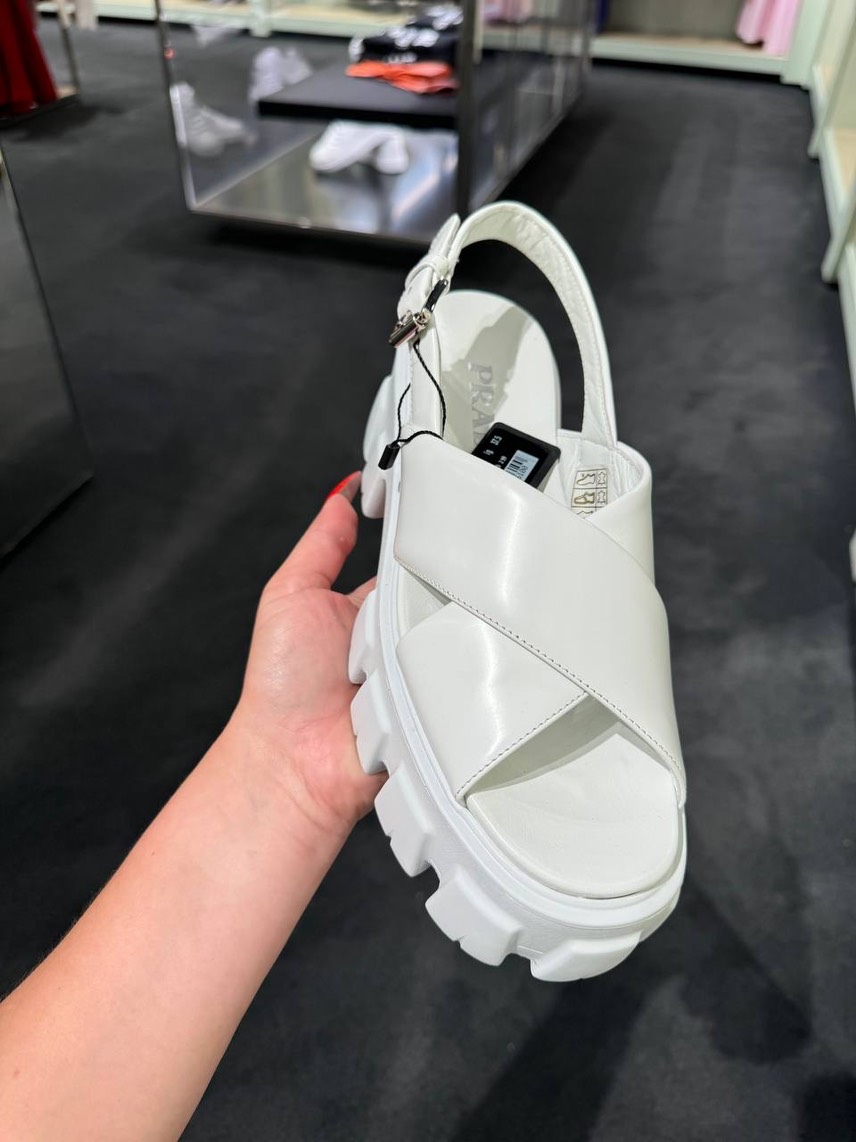 PRADA Sandals side view - Women's luxury Shoes
