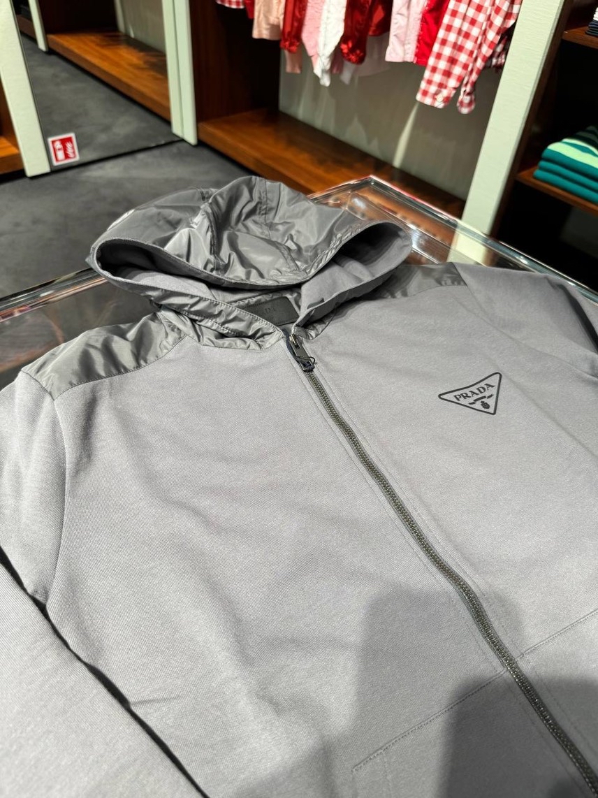 PRADA Hoodies side view - Men's luxury Clothes