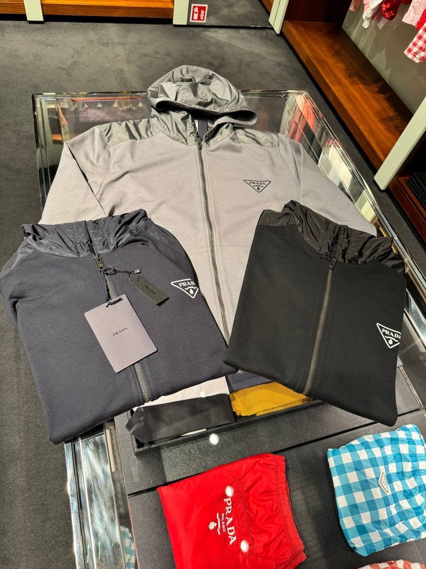 PRADA Hoodies side view - Men's luxury Clothes