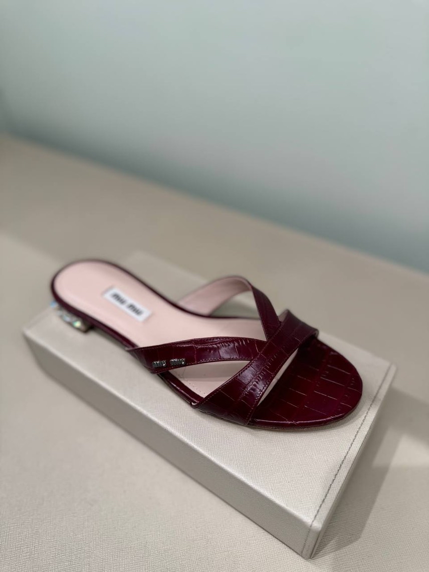 MIU MIU Slides front view - Women's luxury Shoes