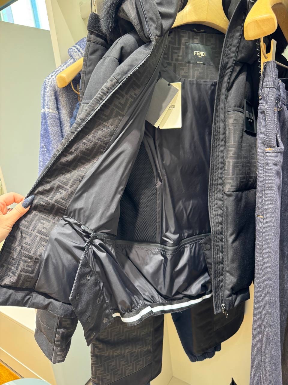 FENDI Down jacket side view - Men luxury Clothes