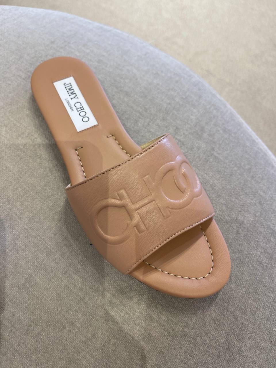 JIMMY CHOO Slides side view - Women's luxury Shoes
