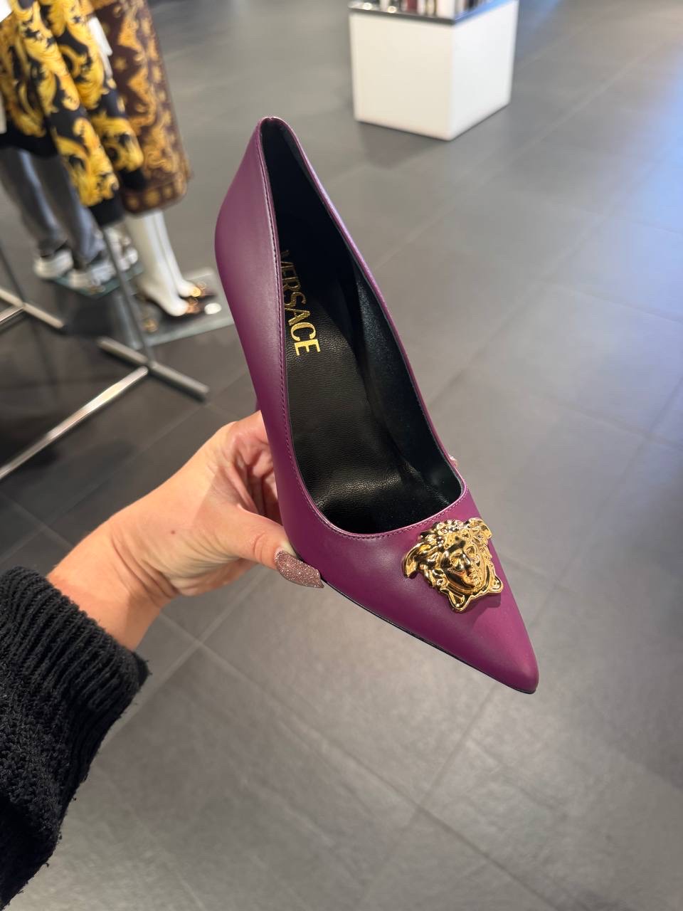 VERSACE Pumps side view - Women luxury Shoes