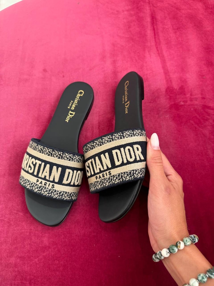 CHRISTIAN DIOR Slides front view - Women's luxury Shoes