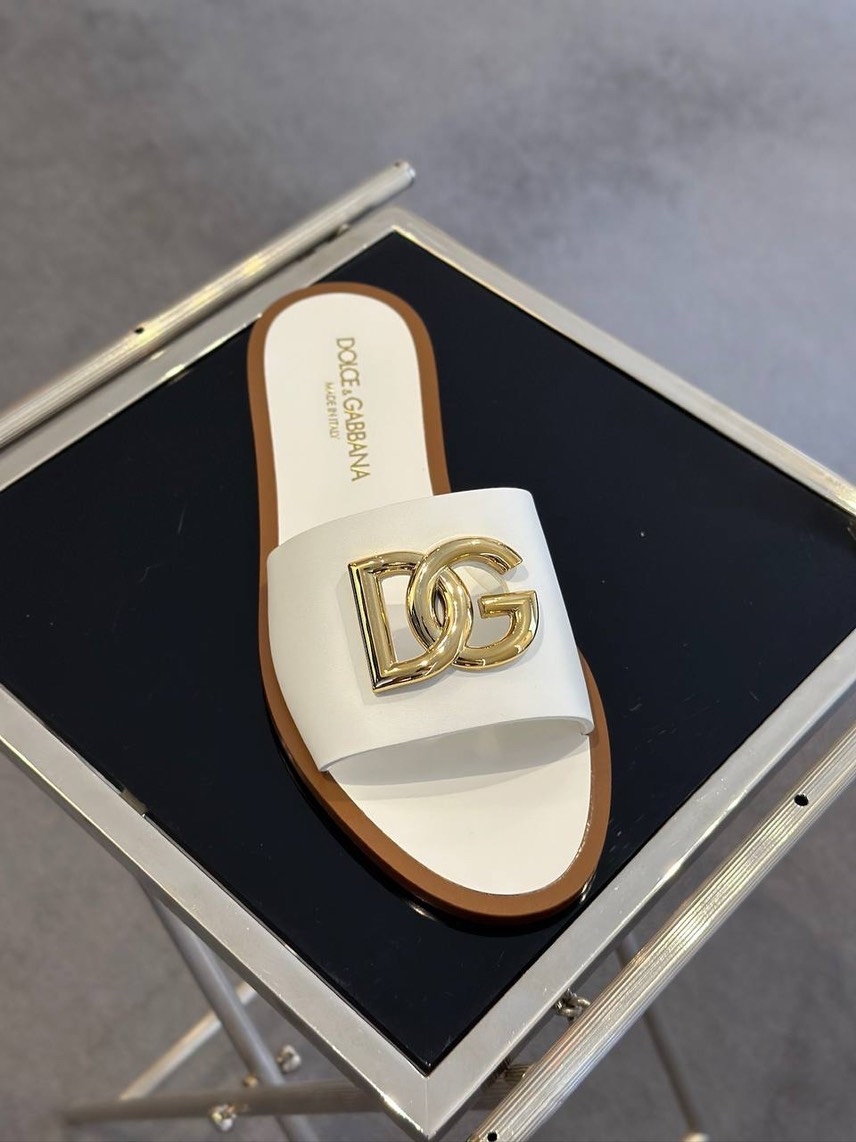DOLCE & GABBANA Slides front view - Women's luxury Shoes