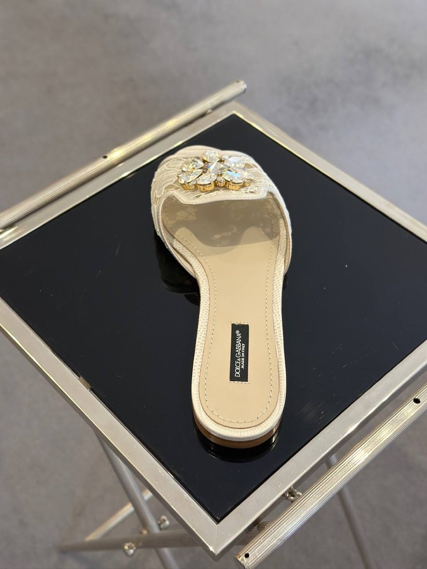 DOLCE & GABBANA Slides side view - Women's luxury Shoes