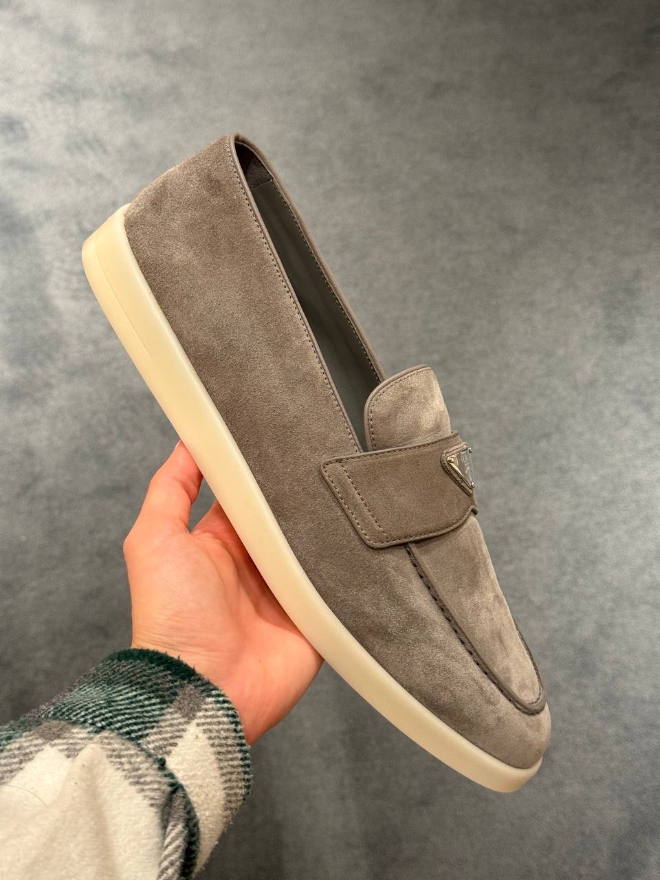 PRADA Moccasins front view - Men's luxury Shoes