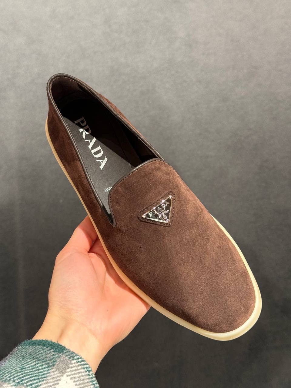 PRADA Moccasins side view - Men's luxury Shoes
