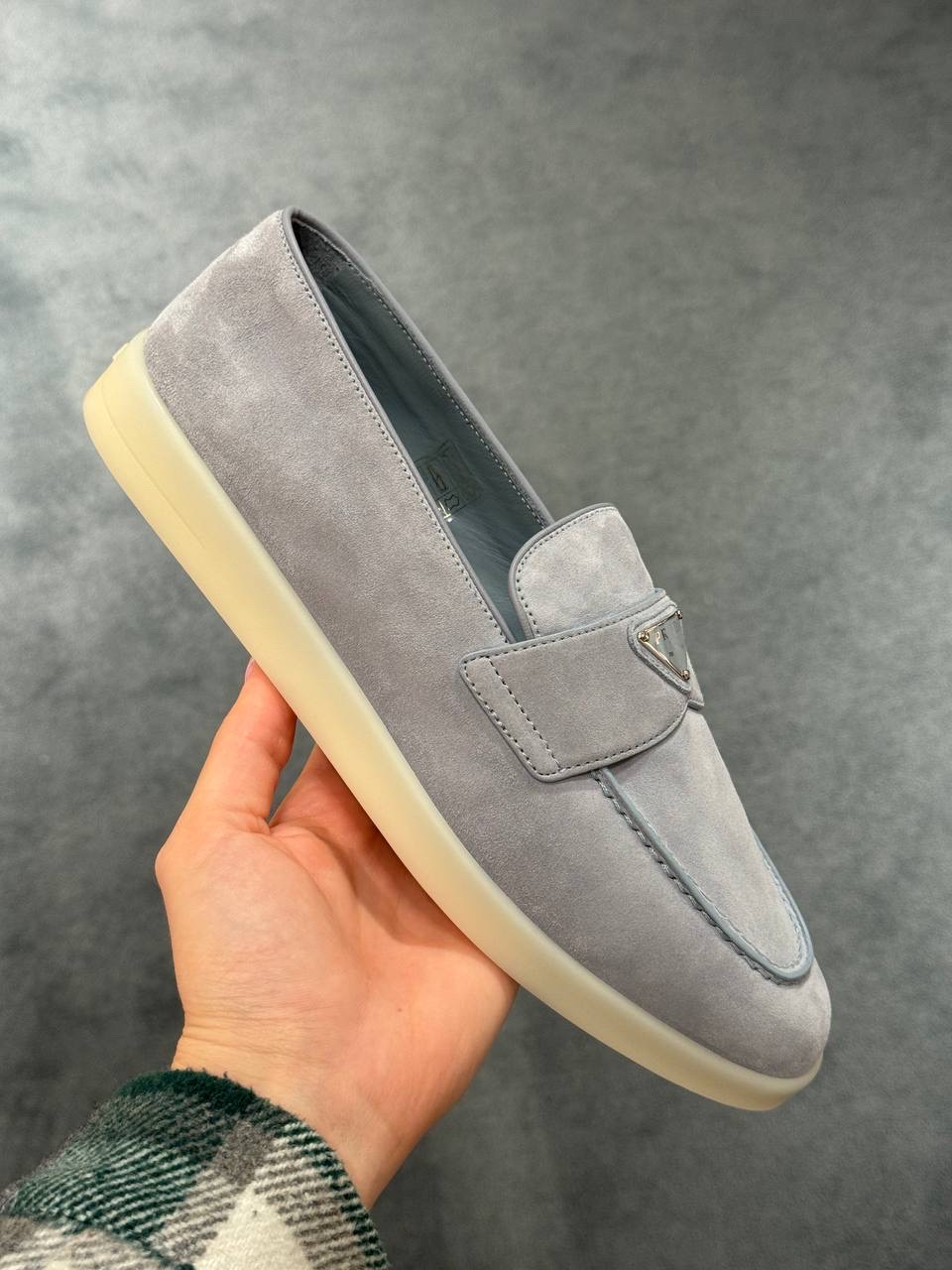 PRADA Moccasins front view - Men's luxury Shoes