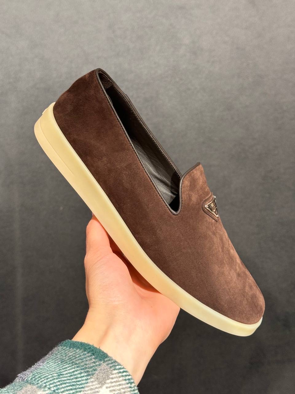 PRADA Moccasins front view - Men's luxury Shoes