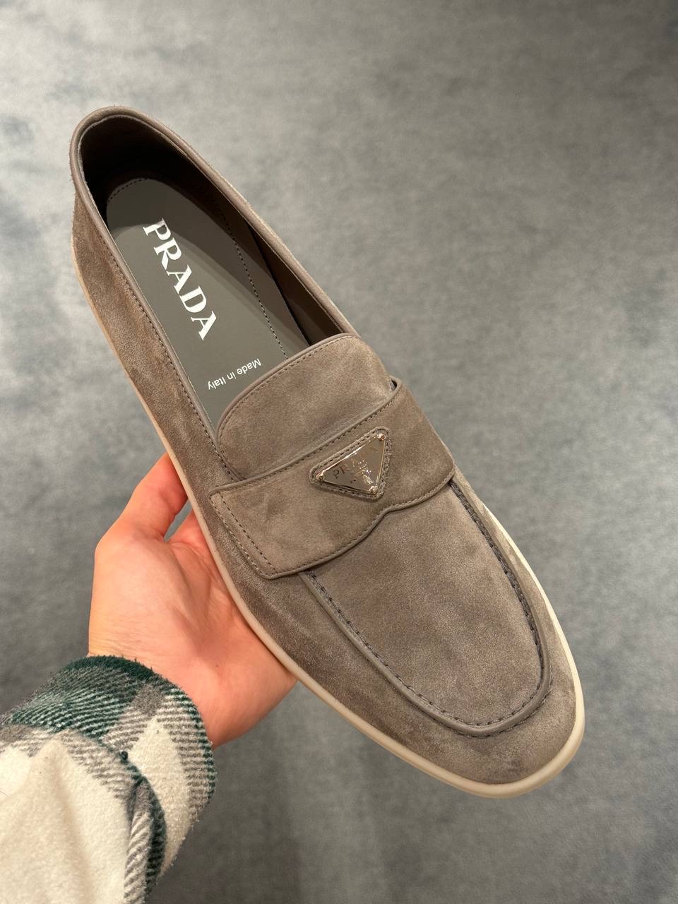 PRADA Moccasins side view - Men's luxury Shoes