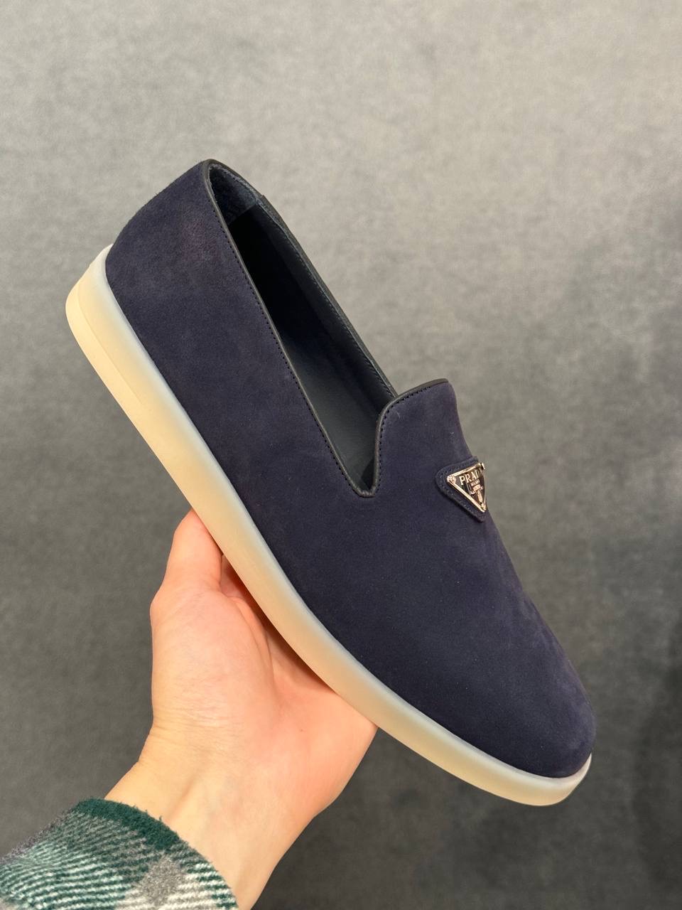 PRADA Moccasins front view - Men's luxury Shoes