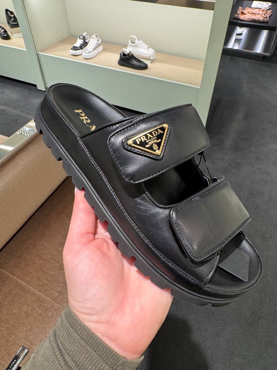 PRADA Slides front view - Women's luxury Shoes