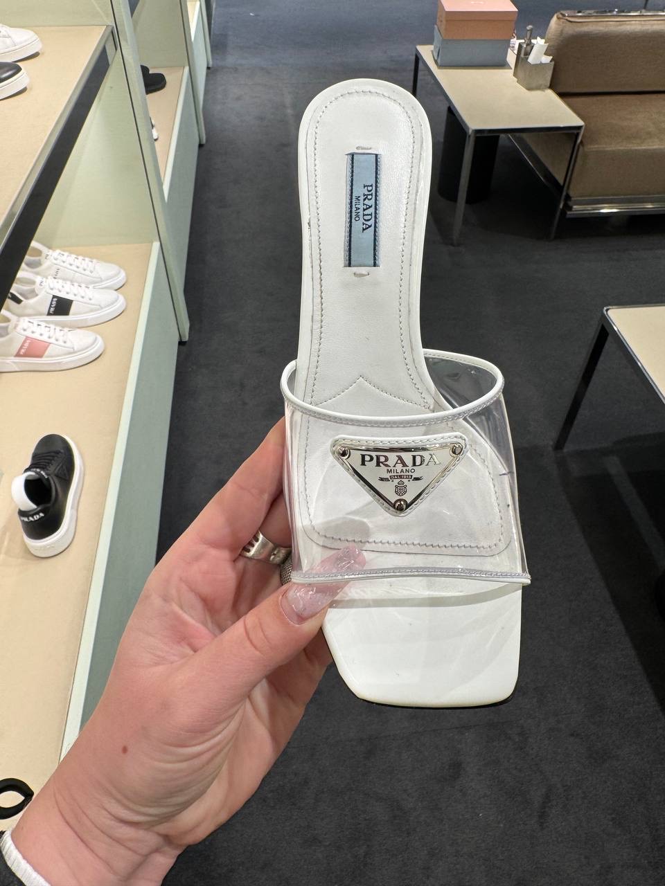 PRADA Sandals side view - Women's luxury Shoes