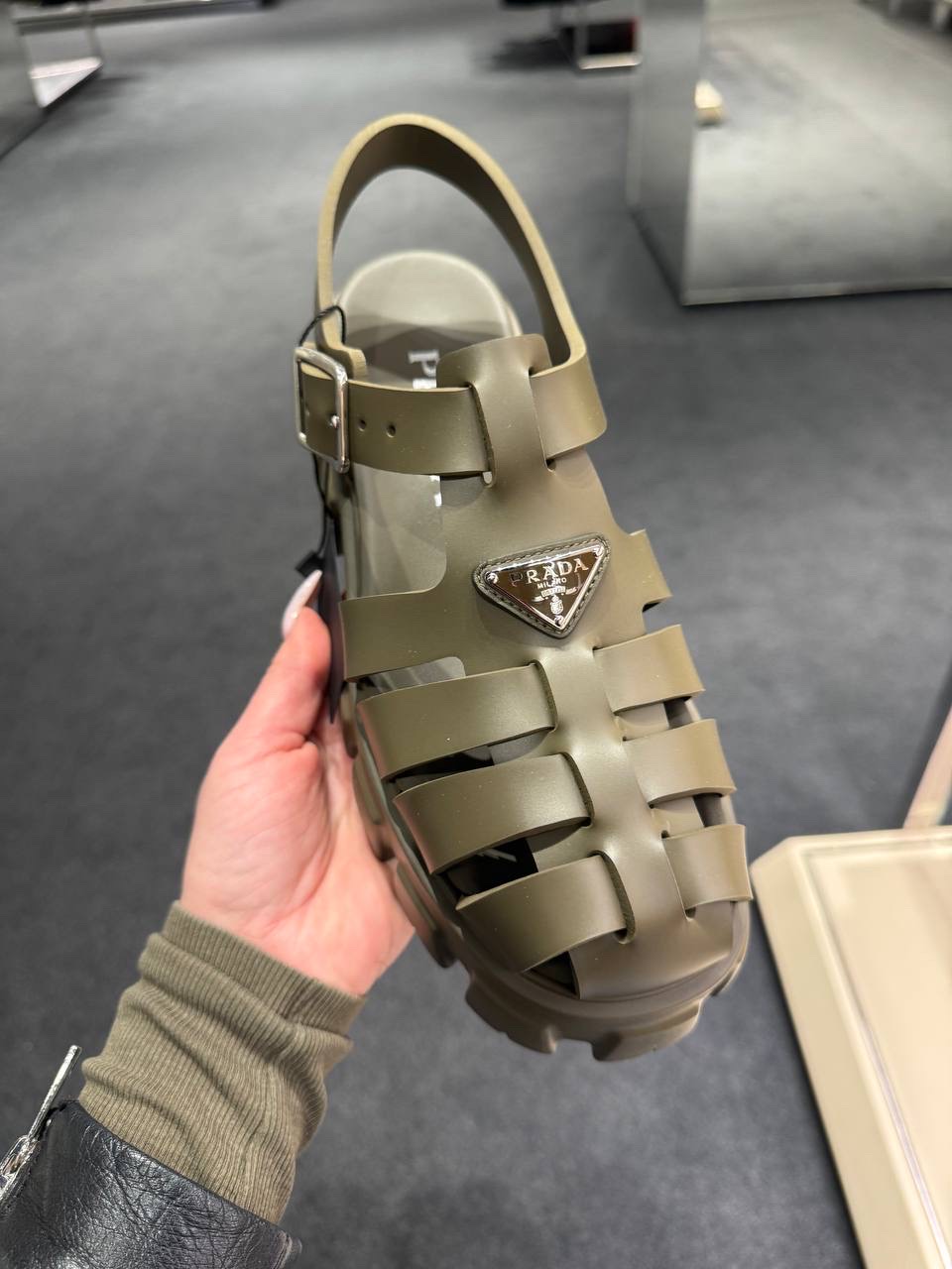 PRADA Sandals side view - Women's luxury Shoes